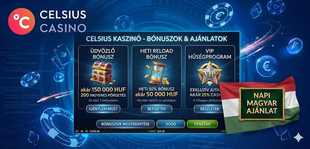Celsius casino bonus áttekintés magyar útmutató 2026