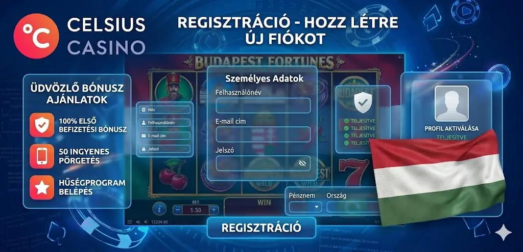 Celsius casino regisztráció lépésről lépésre magyar útmutató